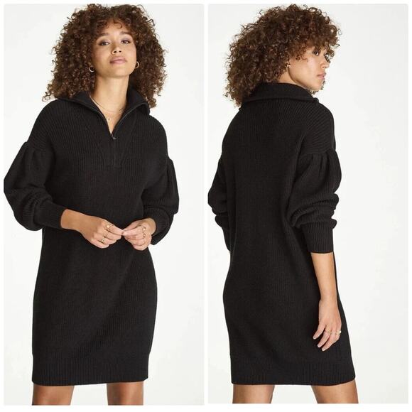 NWT 525 Evereve Quarter Zip Sweater Dress - Picture 1 of 6